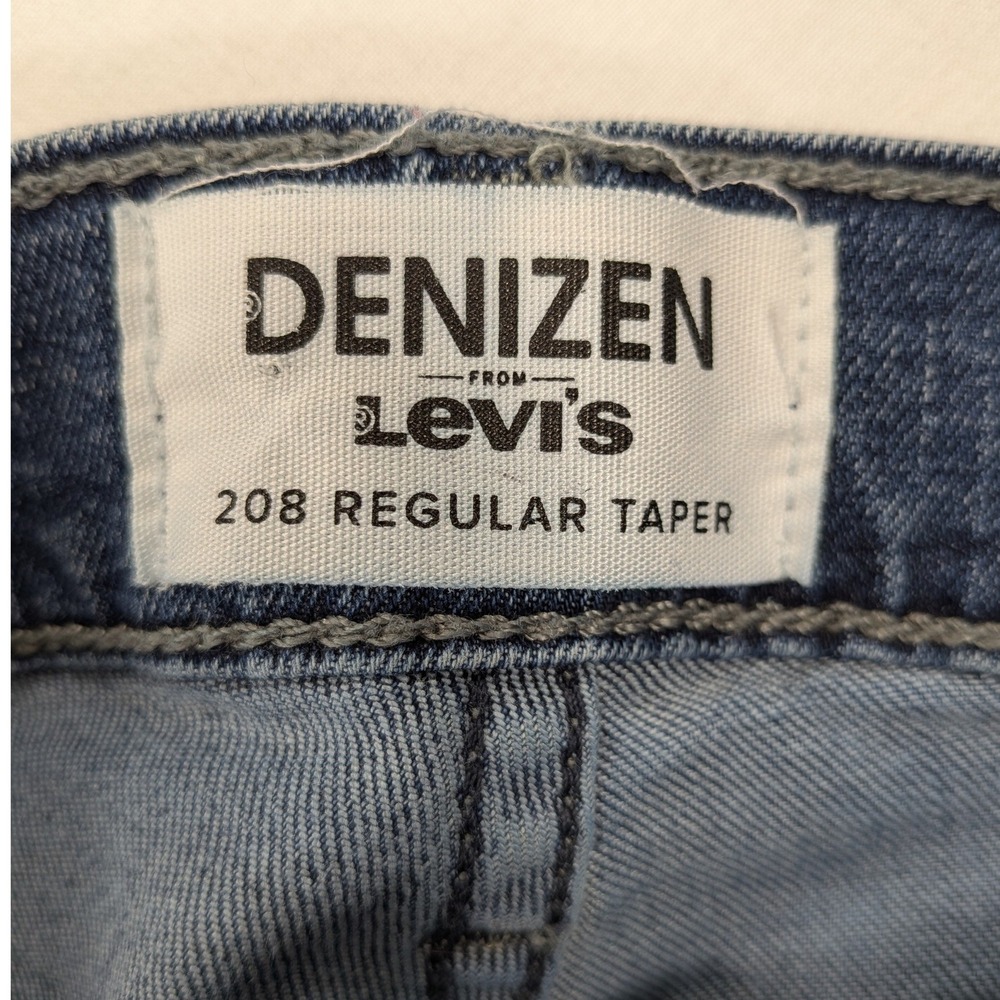 Denizen Levi's 208 Jeans Men's 28 x 30 Blue Denim Regular Taper Classic Straight - Picture 5 of 9
